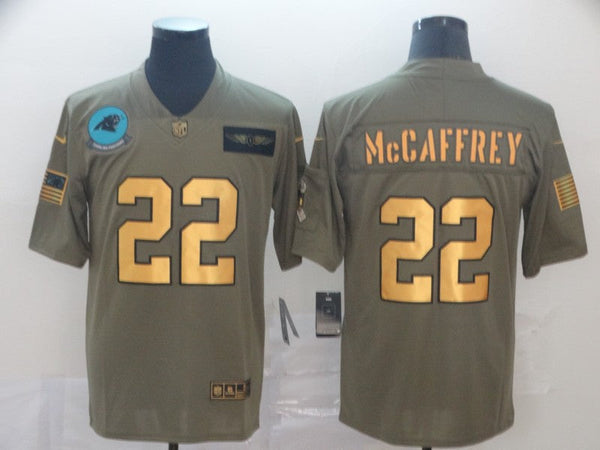 Men's Carolina Panthers Christian McCaffrey #22 Brown Alternate Game Jersey