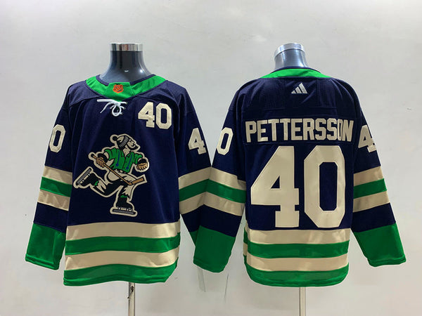 Men's Vancouver Canucks Elias Pettersson #40 Blue Player Jersey