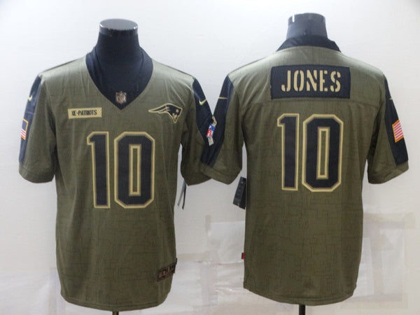 Men's New England Patriots Mac Jones #10 Brown Game Player Jersey