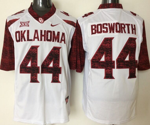 Men's Oklahoma Sooners Brian Bosworth #44 White Player Game Jersey