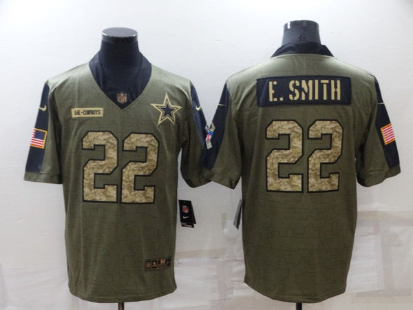 Men's Dallas Cowboys Emmitt Smith #22 Brown Game Jersey