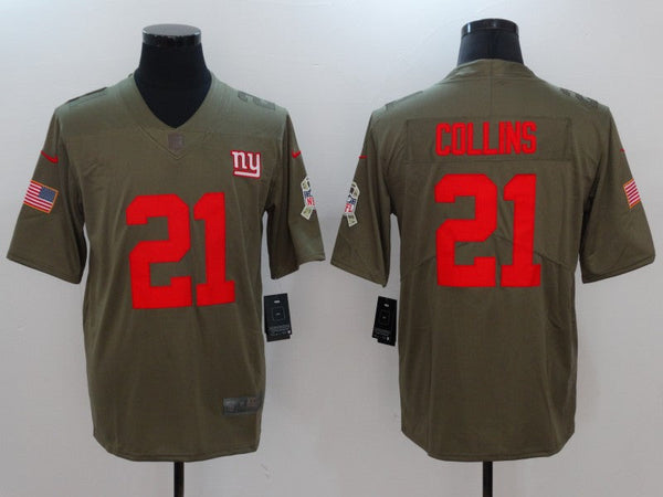 Men's New York Giants Landon Collins #21 Brown Game Jersey