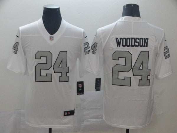 Men's Las Vegas Raiders Charles Woodson #24 White Game Jersey