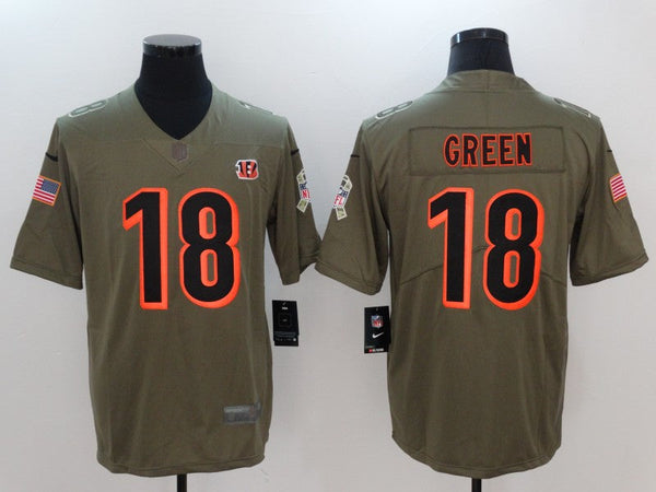 Men's Cincinnati Bengals A.J. Green #18 Brown Game Jersey