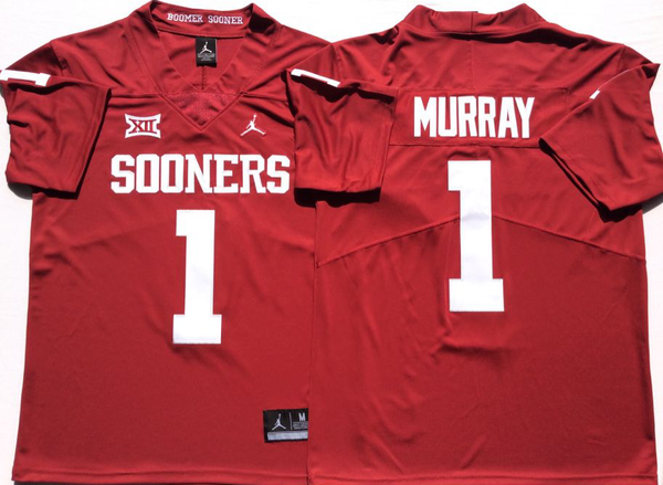 Men's Oklahoma Sooners Kyler Murray #1 Crimson Player Game Jersey