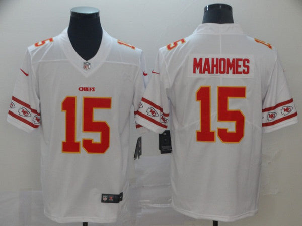 Men's Kansas City Chiefs Patrick Mahomes White Game Player Jersey