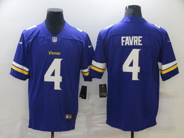 Men's Minnesota Vikings Brett Favre #4 Purple Game Jersey