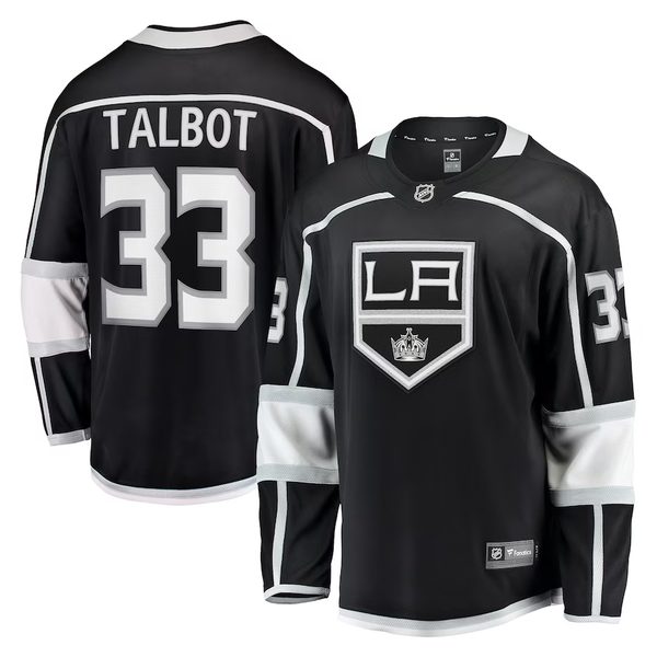 Men's Los Angeles Kings Cam Talbot #33 Black Home Breakaway Jersey