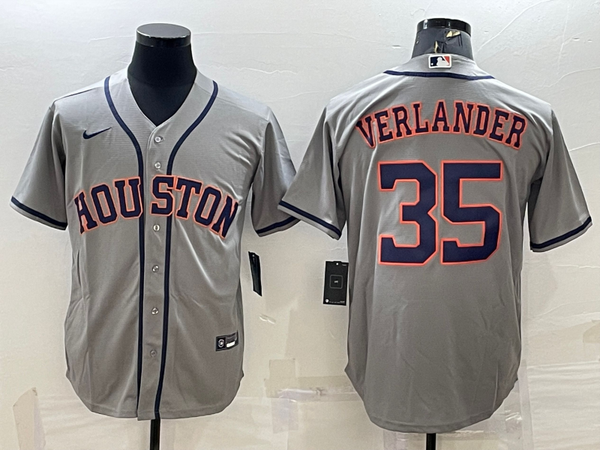 Men's Houston Astros Justin Verlander #35 Gray Replica Player Jersey