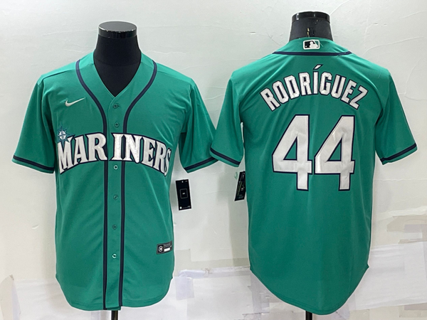 Men's Seattle Mariners Julio Rodriguez #44 Green Replica Baseball Jersey