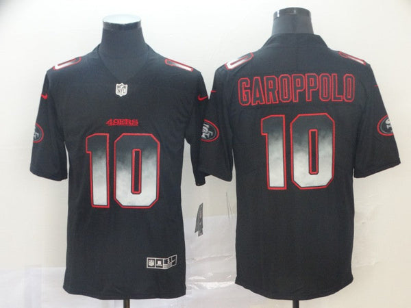 Men's San Francisco 49ers #10 Jimmy Garoppolo Black Game Jersey