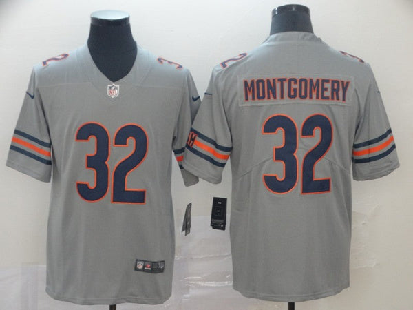 Men's Chicago Bears David Montgomery #32 Gray Game Jersey