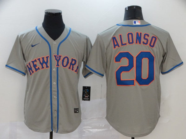 Men's New York Mets Pete Alonso #20 Gray Replica Baseball Jersey