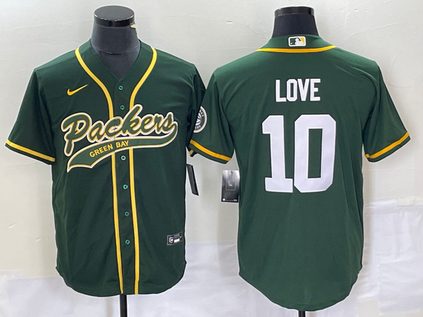 Men's Green Bay Packers Jordan Love #10 Green Game Jersey Joint Edition