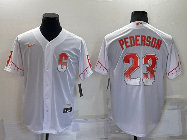 Men's San Francisco Giants Joc Pederson #23 White Replica Baseball Jersey City Edition