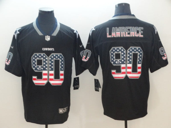 Men's Dallas Cowboys DeMarcus Lawrence #90 Black Authentic Game Jersey