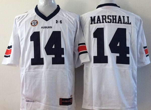 Men's Auburn Tigers Nick Marshall #14 White Player Game Jersey