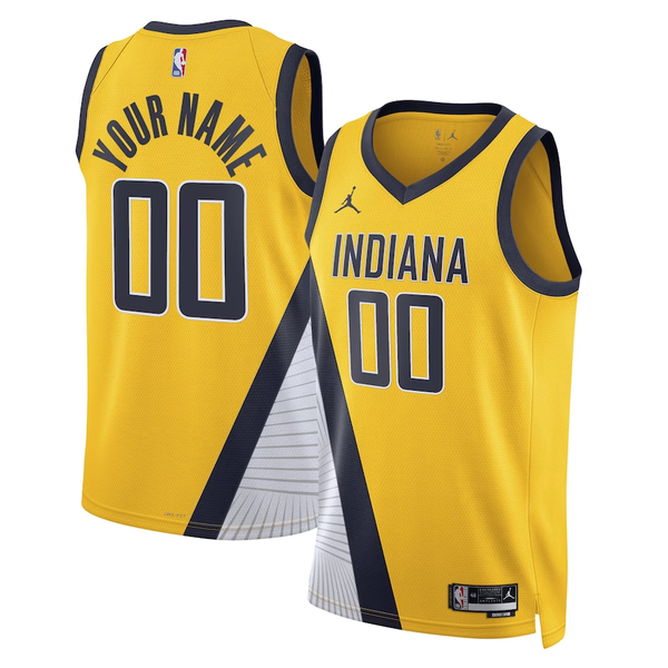 Men's Indiana Pacers Yellow 2022/23 Swingman Custom Jersey - Statement Edition