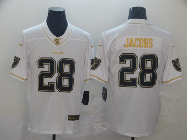 Men's Las Vegas Raiders Josh Jacobs #28 White Game Player Jersey