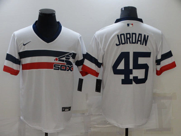 Men's Chicago White Sox Michael Jordan #45 White Authentic Game Jersey