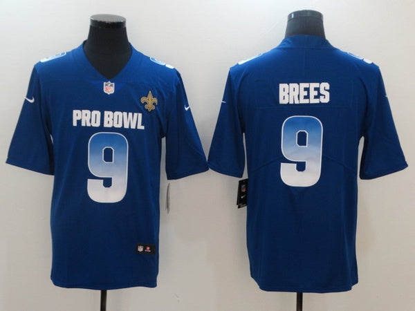 Men's New Orleans Saints Drew Brees #9 Blue Game Jersey