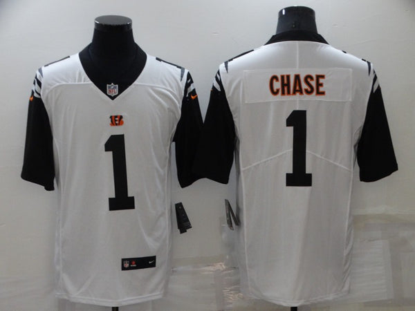 Men's Cincinnati Bengals Ja'Marr Chase #1 White Alternate Game Player Jersey