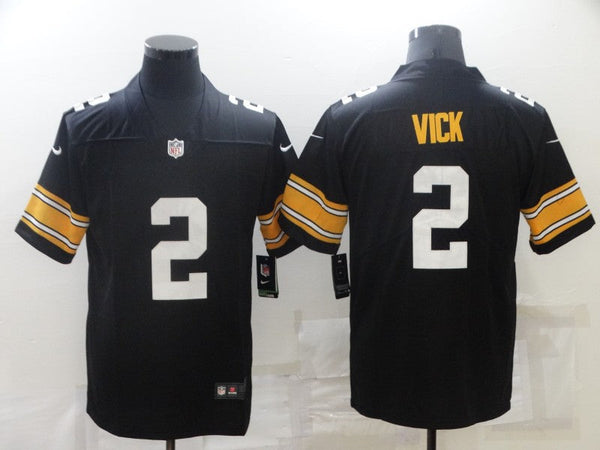 Men's Pittsburgh Steelers Michael Vick #2 Black Player Game Jersey