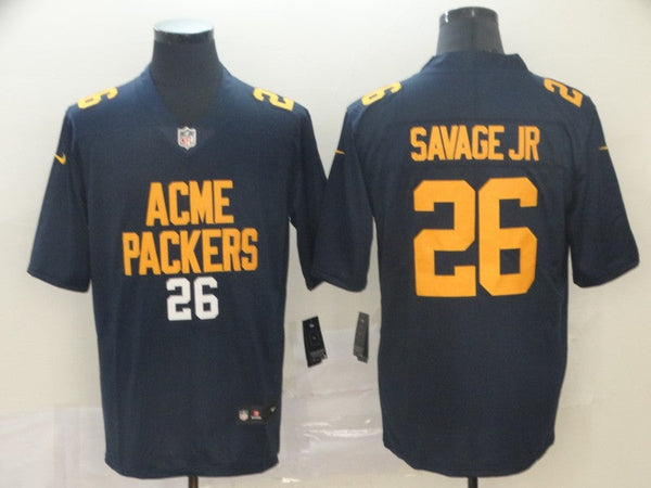 Men's Green Bay Packers Darnell Savage #26 Navy City Edition Game Jersey