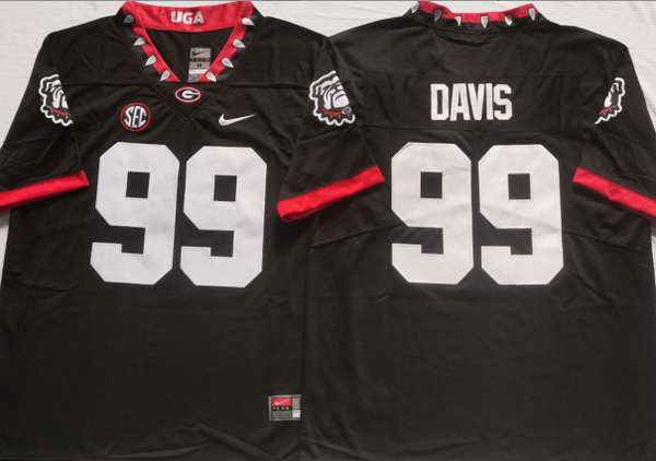 Men's Georgia Bulldogs Jordan Davis #99 Black Player Jersey