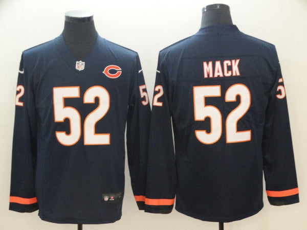 Men's Chicago Bears Khalil Mack #52 Navy Player Game Jersey