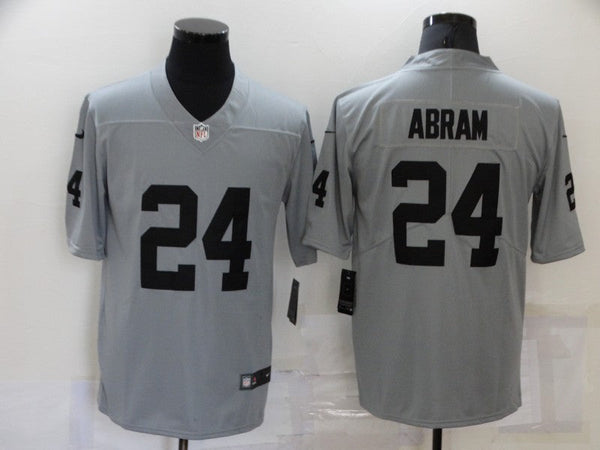 Men's Las Vegas Raiders Jonathan Abram #24 Gray Inverted Legend Jersey