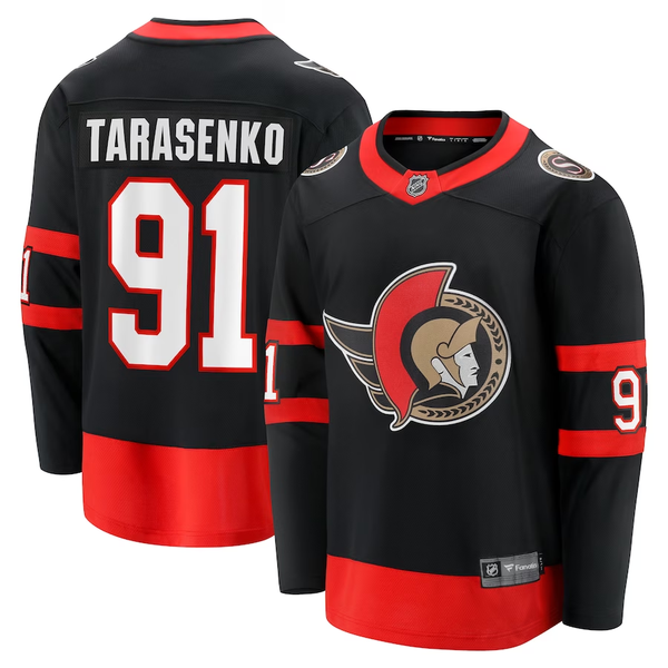 Men's Ottawa Senators Vladimir Tarasenko #91 Black Player Jersey