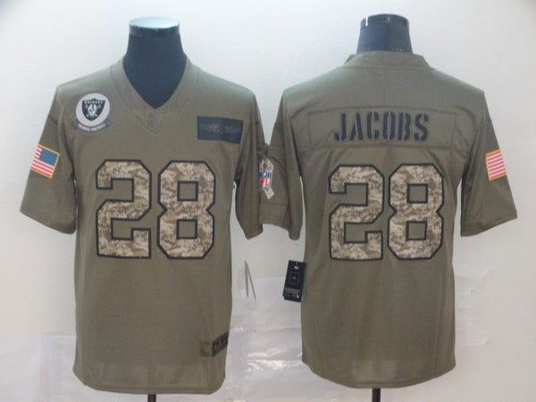 Men's Las Vegas Raiders Josh Jacobs #28 Brown Player Game Jersey