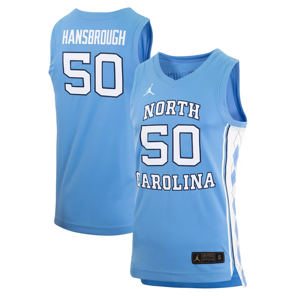 Men's North Carolina Tar Heels Tyler Hansbrough #50 Blue Player Game Jersey