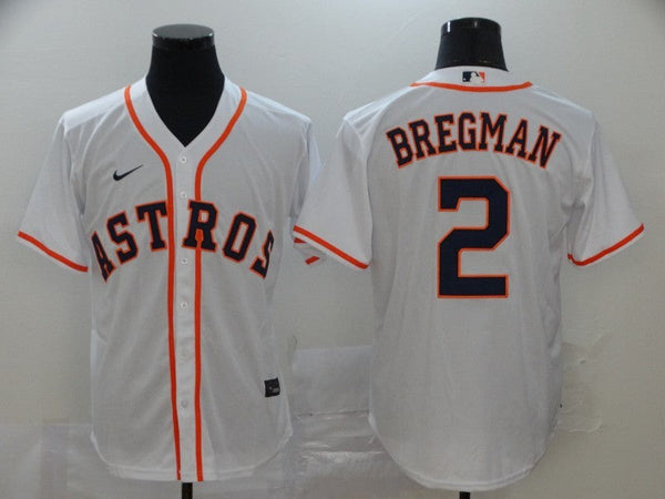 Men's Houston Astros Alex Bregman #2 White Replica Baseball Jersey