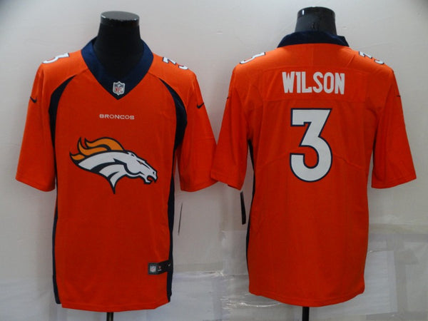 Men's Denver Broncos Russell Wilson #3 Orange Player Jersey