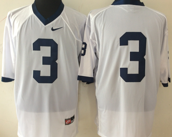 Men's Penn State Nittany Lions N/a #3 White Team Game Jersey