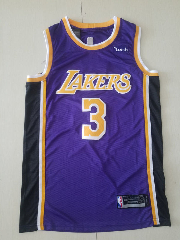 Men's Los Angeles Lakers Anthony Davis Purple #3 Swingman Jersey