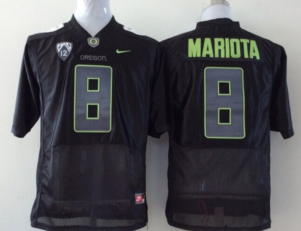 Men's Oregon Ducks Marcus Mariota #8 Black Game Jersey