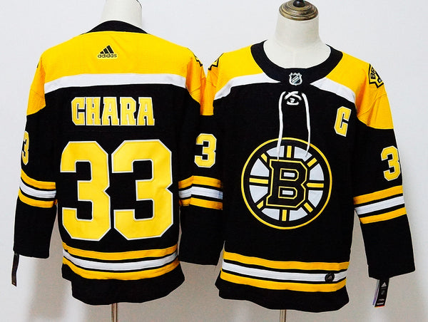 Men's Boston Bruins Zdeno Chara #33 Black Replica Player Jersey