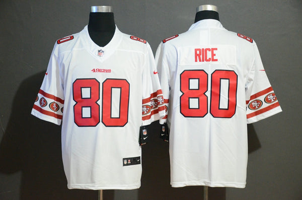 Men's San Francisco 49ers Jerry Rice #80 White Player Game Jersey