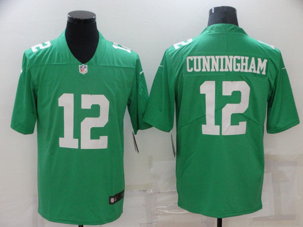 Men's Philadelphia Eagles Randall Cunningham #12 Green Game Jersey