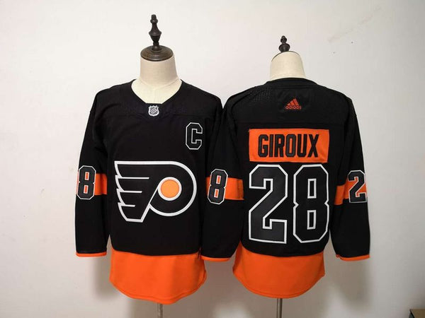 Men's Philadelphia Flyers Claude Giroux #28 Black Player Game Jersey