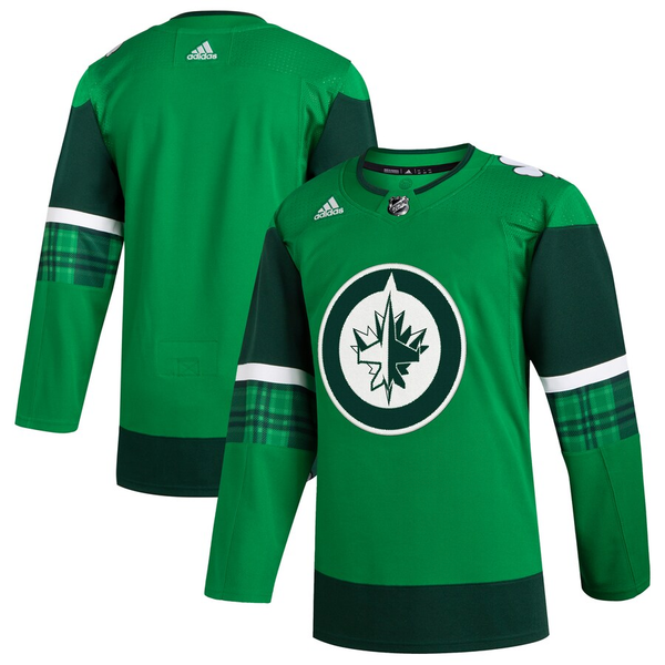 Men's Winnipeg Jets Kelly Green 2023 St. Patrick's Day Primegreen Authentic Blank Jersey