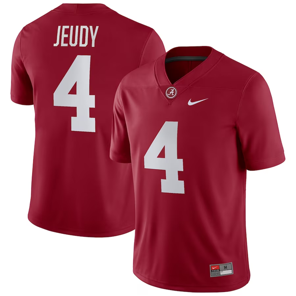 Men's Alabama Crimson Tide Jerry Jeudy #4 Crimson Player Game Jersey