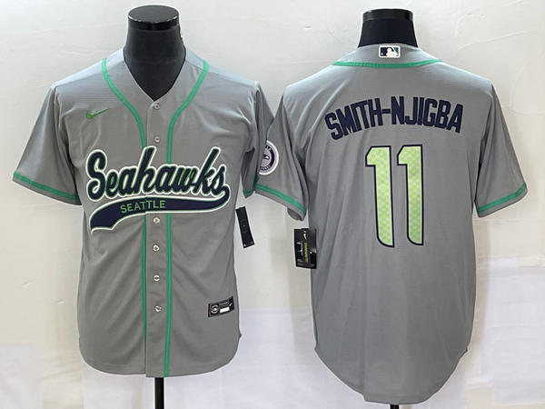 Men's Seattle Seahawks Jaxon Smith-Njigba #11 Gray Game Jersey Joint Edition