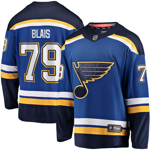 Men's St. Louis Blues Sammy Blais #79 Blue Home Breakaway Jersey