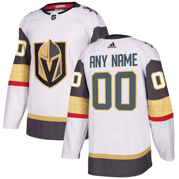 Men's Vegas Golden Knights White Away Authentic Custom Jersey