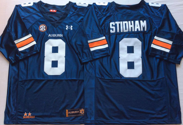 Men's Auburn Tigers Jarrett Stidham #8 Navy Player Game Jersey