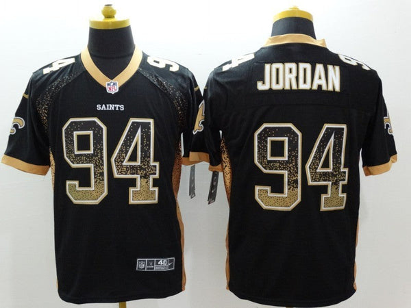 Men's New Orleans Saints Cameron Jordan #94 Black Alternate Game Jersey